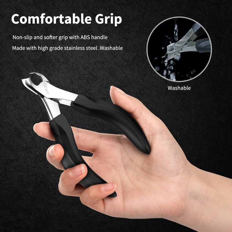 SZQHT Toenail Clippers, Precision Nail Clippers for Thick Toe Nails, Ingrown Toenails Trimmer,Stainless Steel, Includes Safety Tip Cover - Image 4